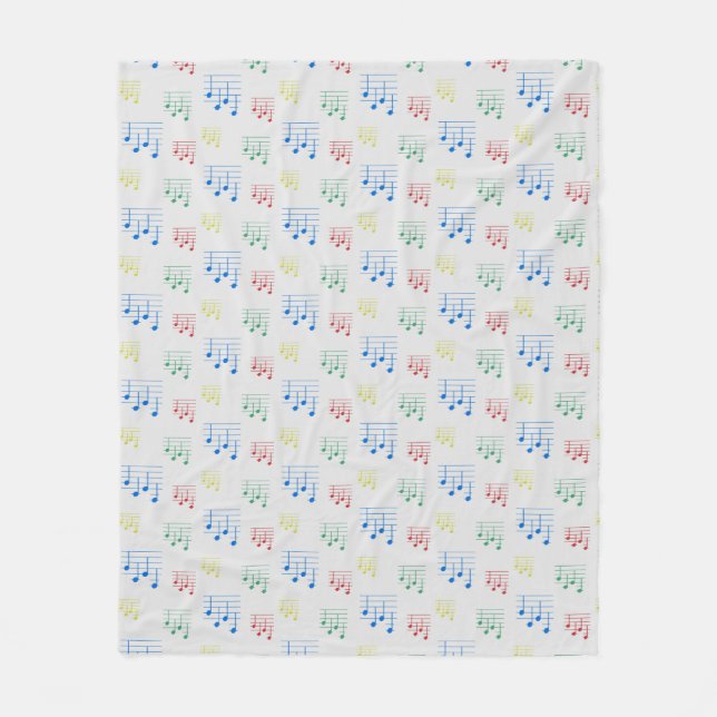 Fun and Fancy Ukulele Tuning Song Music Note Fleece Blanket (Front)