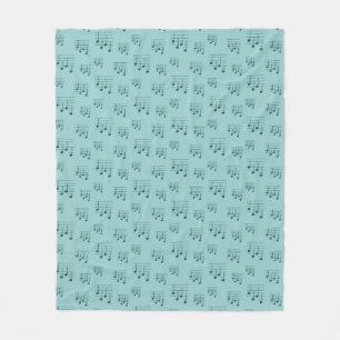 Fun and Fancy Ukulele Tuning Song Music Note Fleece Blanket