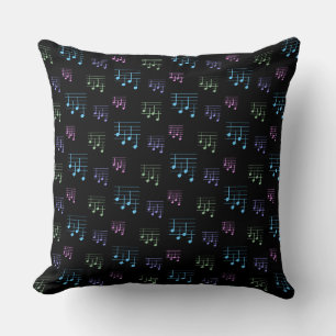 Fun and Fancy Ukulele Tuning Song Music Note Throw Pillow