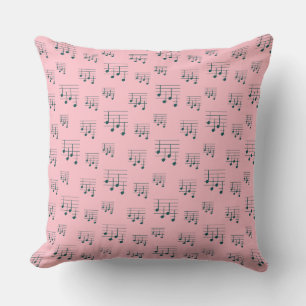 Fun and Fancy Ukulele Tuning Song Music Note Throw Pillow