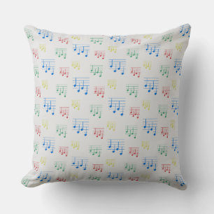 Fun and Fancy Ukulele Tuning Song Music Note Throw Pillow