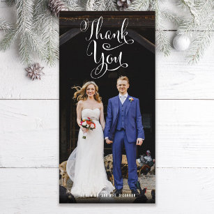 Fun and Festive Lettering Thank You Photo Card