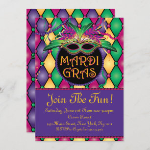 Fun and Festive, Mardi Gras Invitations