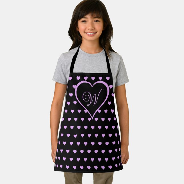 Fun and Flirty Pink Hearts Personalized Apron (Insitu)