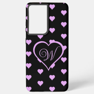 Fun and Flirty Pink Hearts Personalized Samsung Galaxy Case
