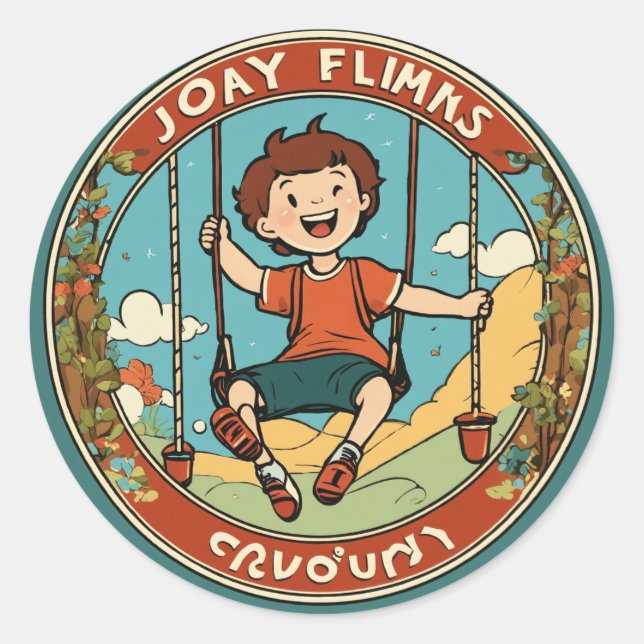"Fun and Friendly Stickers: Perfect for Kids!" Classic Round Sticker (Front)