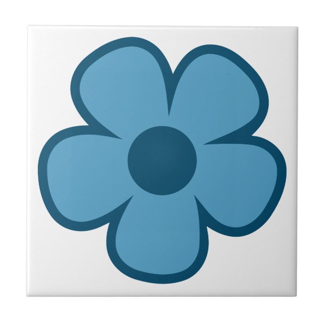 Fun and Funky 60s 70s Retro Flower  Tile (Front)