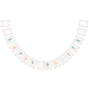 Fun and Funky Typography Happy Easter Bunting Flags