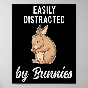 Fun And Happy Easter Bunny And Rabbit Poster