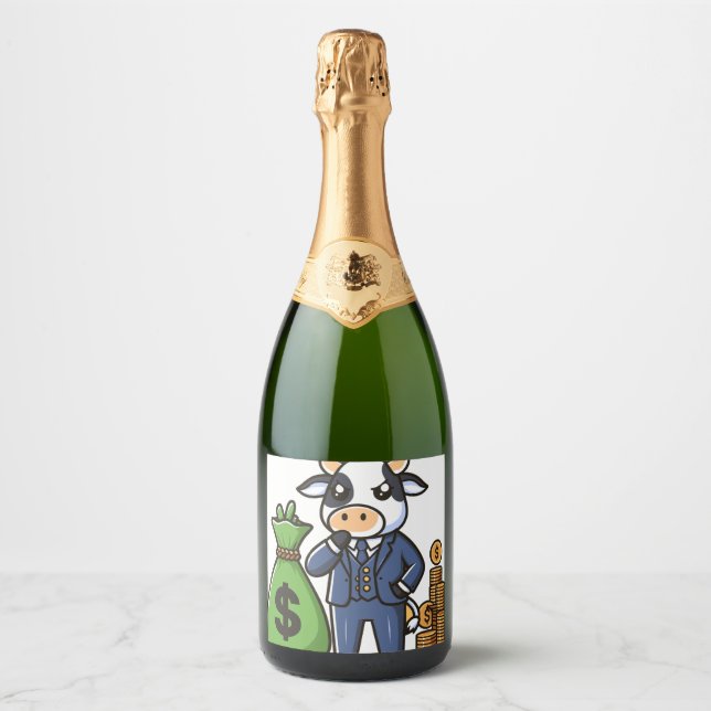 Fun, and humor, champagne, labels 🍾 (Front)