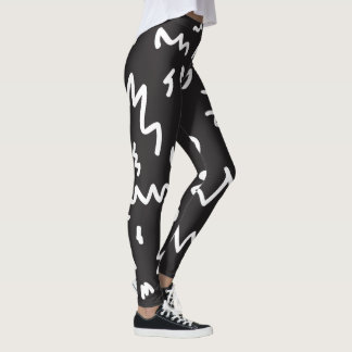 Fun and modern black and white leggins leggings