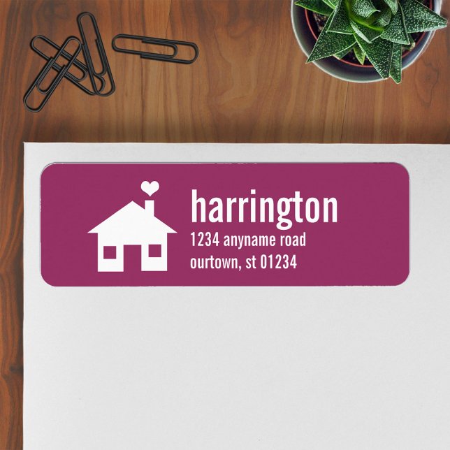 Fun and Modern Custom Dark Pink Address Label (Creator Uploaded)