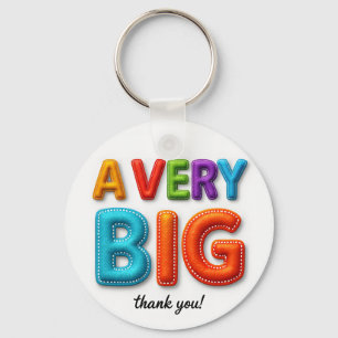Fun and Playful Thank You Card with Felt Letters Keychain