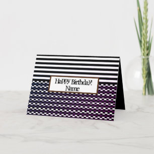 Fun and Pretty Black and White Birthday  Card