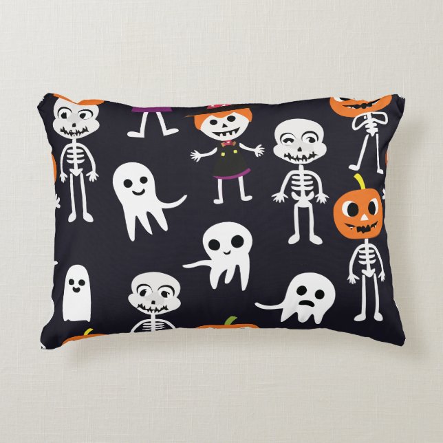 Fun and Spooky Halloween Accent Pillow (Front)