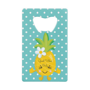 Fun and Trendy Pineapple polka dots Credit Card Bottle Opener