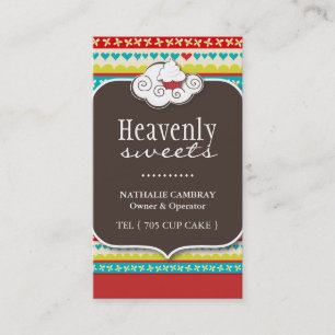 Fun and Whimsical Cupcake Bakery Business Card