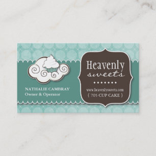 Fun and Whimsical Cupcake Bakery Business Card