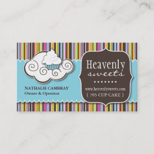 Fun and Whimsical Cupcake Bakery Business Card