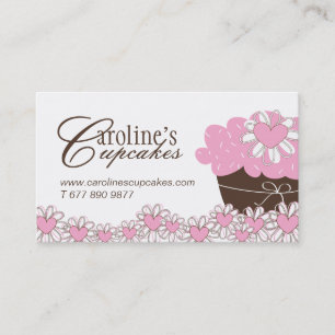 Fun and Whimsical Cupcake   Bakery Business Card