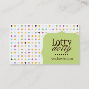 Fun and Whimsical Polk A Dot Business Card