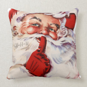 Fun and Whimsical Santa Claus Christmas Throw Pillow