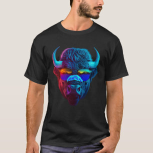 Fun animal motif  bull with sunglasses T-Shirt