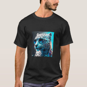 Fun animal motif  snow leopard with sunglasses T-Shirt