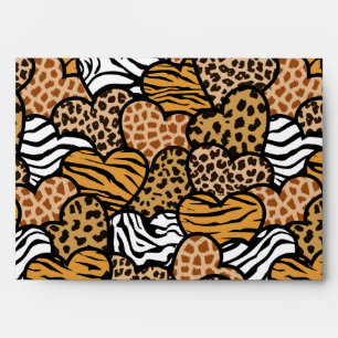 Fun animal pattern hearts envelopes