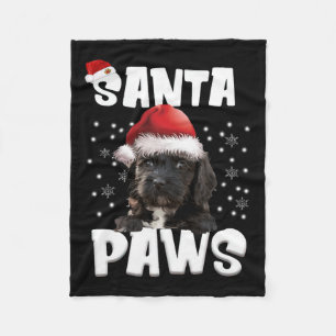 Fun Apoo Christmas Lights Tree Dog Lover Xmas Fleece Blanket