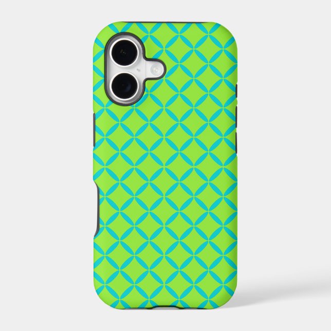 Fun Aqua Lime iPhone Case Mate (Back)