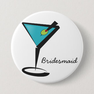 Fun Aqua Martini 3 Inch Round Button