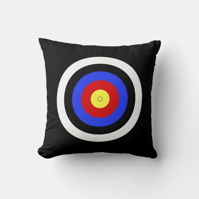 Fun Archery Shooting Target Throw Pillow (Front)