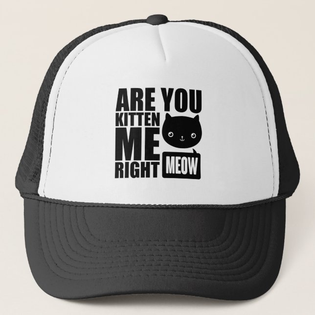 Fun Are You Kitten Me Right Meow Hat (Front)
