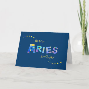 Fun ARIES Zodiac Sign Birthday Greeting Card