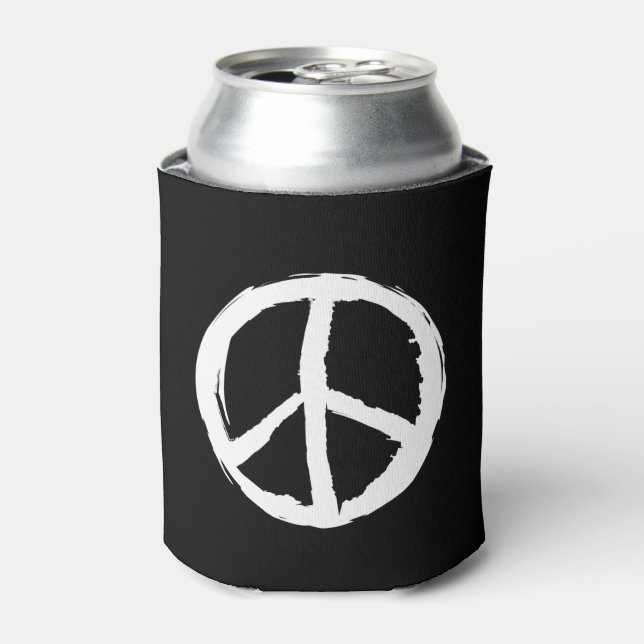 fun artsy PEACE SIGN | Can Cooler (Can Front)
