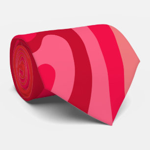 Fun Artsy Red Pink Pattern Tie