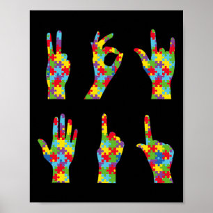 Fun ASL Love Sign Language Autism Awareness
