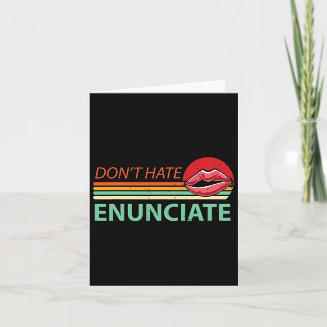 Fun Asl Sign Language Lip Reading Deaf Awareness 2 Card (Front)