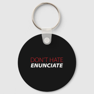 Fun Asl Sign Language Lip Reading Deaf Awareness Keychain