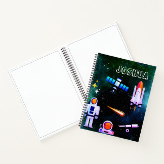 Fun Astronaut Collage Personalized Sketch Notebook