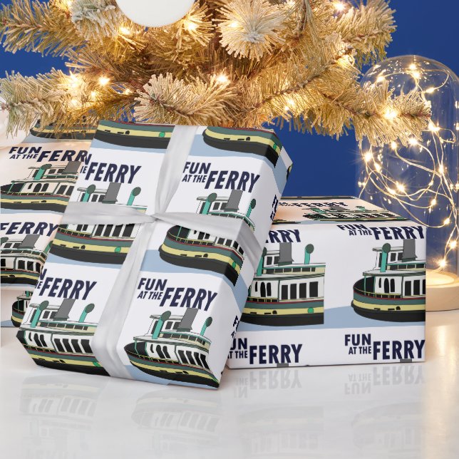 Fun At The Ferry Boat Travel Wrapping Paper (Holidays)