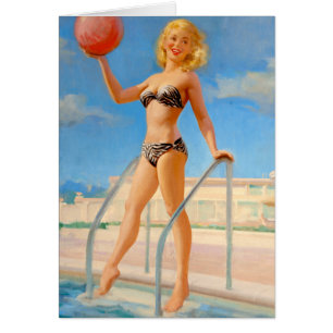 Fun at the Swimming Pool Pin Up