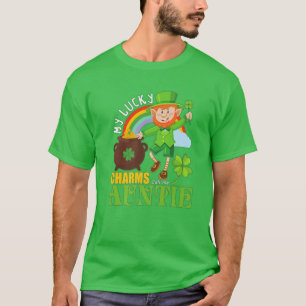 Fun Auntie Paddy Day St Patricks Lucky Charms Call T-Shirt