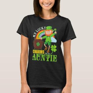 Fun Auntie Paddy Day St Patricks Lucky Charms Call T-Shirt