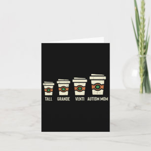Fun Autism Mom Coffee Awareness Mothers Day Card
