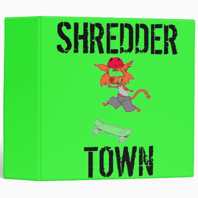 FUN AVERY SCHOOL BINDERS FOR SKATEBOARDERS - SKATE (Front/Spine)