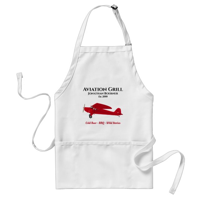 Fun Aviation Vintage Airplane BBQ Grill Aprons (Front)