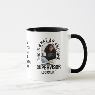 Fun AWESOME SUPERVISOR LOOKS LIKE Photo Coworker Mug