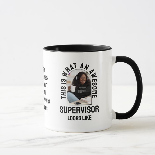 Fun AWESOME SUPERVISOR LOOKS LIKE Photo Coworker Mug (Right)